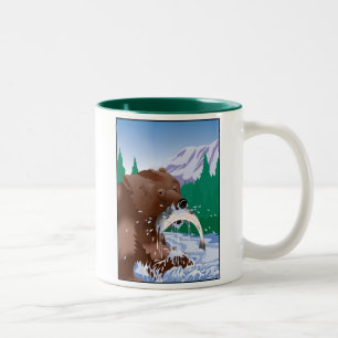 Café Em Dois Tons Urso de urso, caneca de Alaska