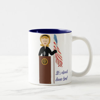 Café Em Dois Tons Vai a caneca de Hillary