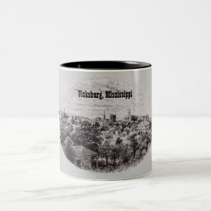 Café Em Dois Tons Vcksburg, caneca de Mississippi