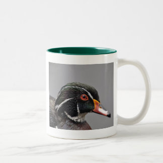 Café Em Dois Tons Verde da caneca do Dois-Tom do pato de madeira