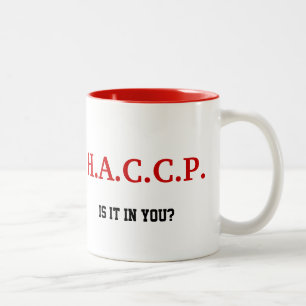 CAFÉ EM DOIS TONS VERMELHO DA CANECA DE HACCP