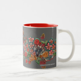 Café Em Dois Tons Verões com caneca de Catherine