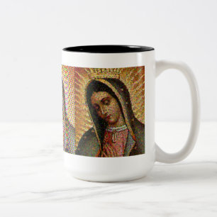 Café Em Dois Tons Virgin borrado da visão da caneca de Guadalupe