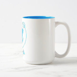 Café Em Dois Tons WTFarm Lendo a caneca de papel