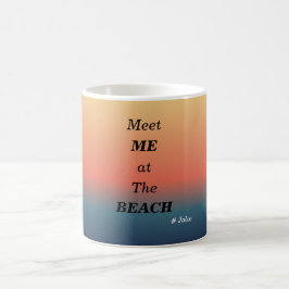 Café Encontre-me na Praia Caneca de Verão nascer do Sol