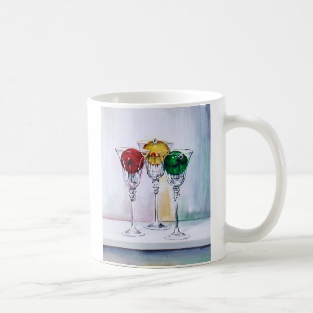 Café Enfeites de natal na caneca dos vidros de vinho (Direita)