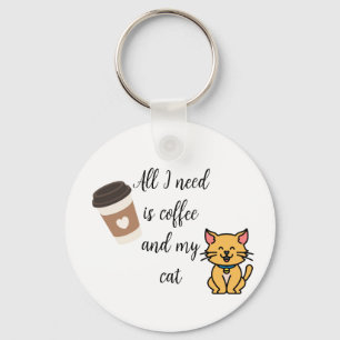 Café engraçado e Chaveiro de gato