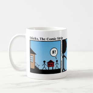 Café Engraçado para a caneca de Stickman do sinal da