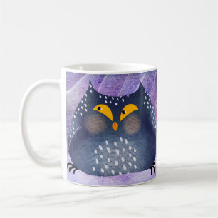 Café "Enrolação Engraçada de Coruja - Caneca Bonita e H