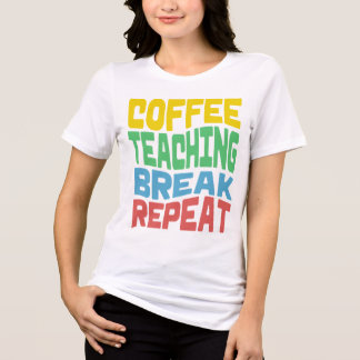 Café, Ensino, Quebra, Repetir Camisa T