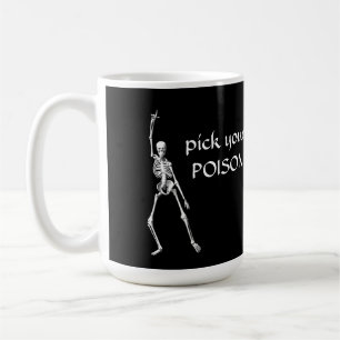 Café Escolha sua caneca de esqueleto do Dia das Bruxas
