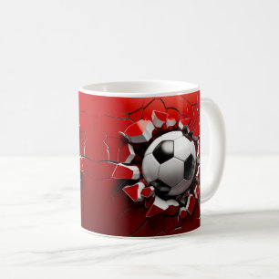 Café Escória De Futebol Quebrando Parede - Caneca 3D Di
