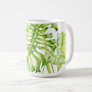 Café Esculturas de folha numa caneca clássica (A)