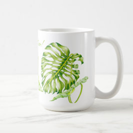 Café Esculturas de folhas em uma caneca clássica