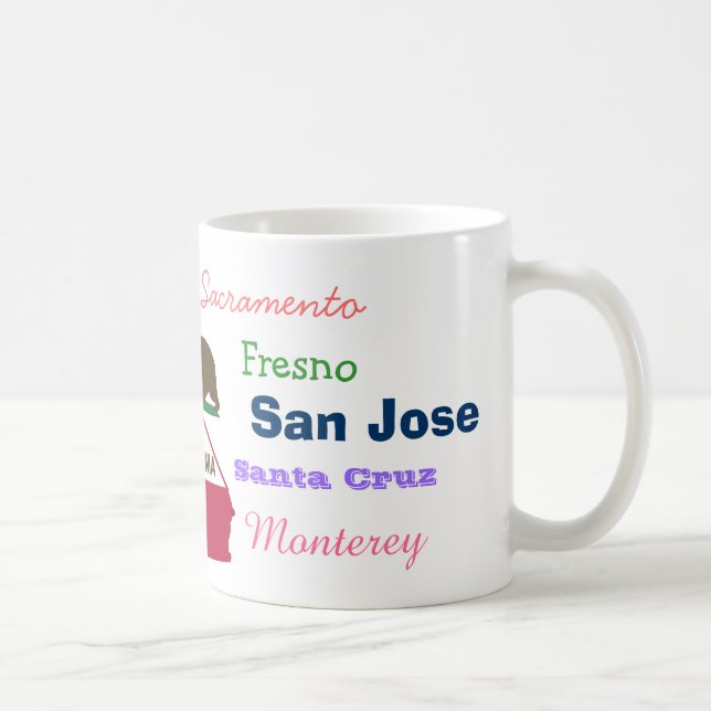 Café Estado de Califórnia e caneca das cidades (Direita)