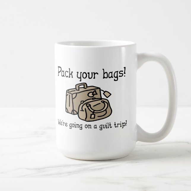 Café Estamos Indo Em Uma Viagem De Culpa Caneca Engraça (Direita)