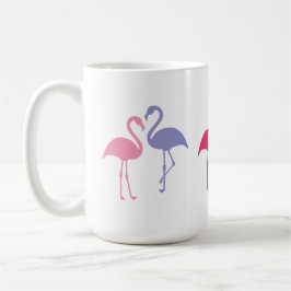 Café Estatuetas de Flamingo Grande Caneca 15 oz.