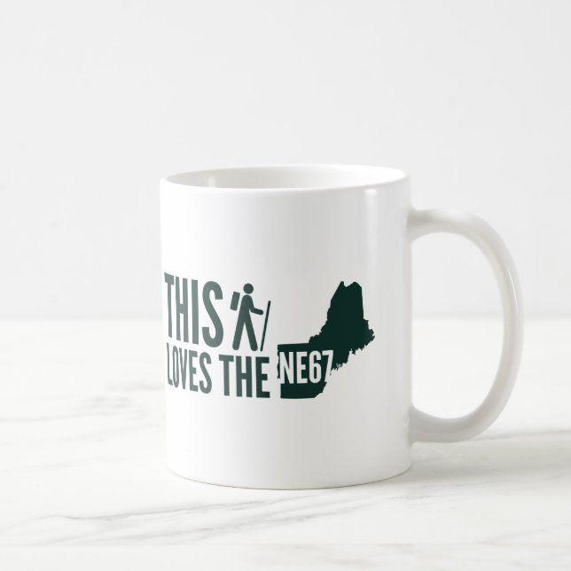 Café "Este caminhante ama Nova Inglaterra 67" caneca de (Direita)