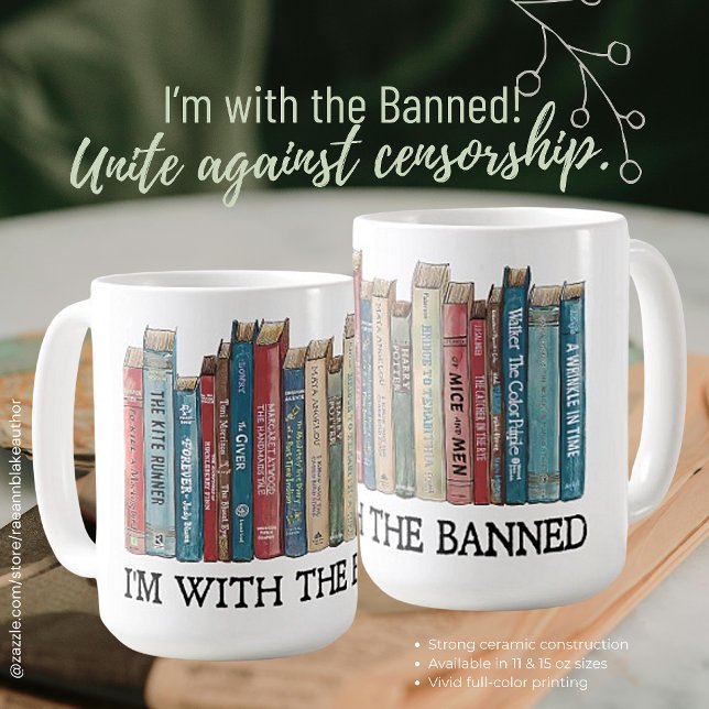 Café Estou Com a Caneca de Cerâmica Literária Proibida (Criador carregado)