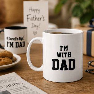 Café Estou Com O Papai Caneca Engraçada De Presente Do