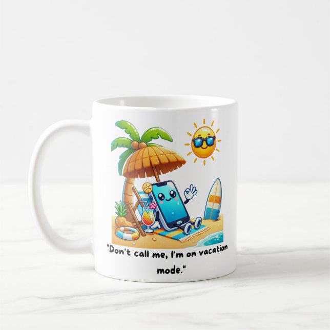 Café "Estou na caneca do modo de férias (Esquerda)