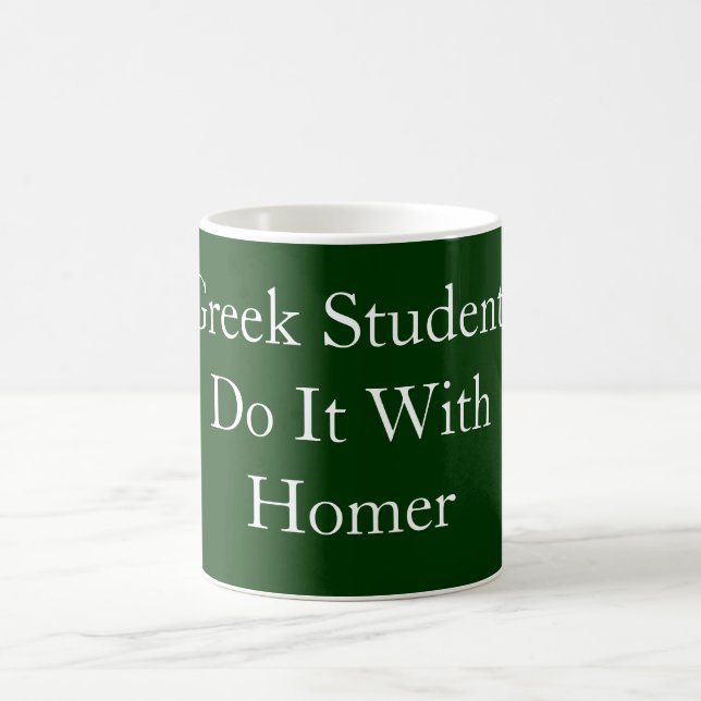 Café Estudantes gregos fazem isso com caneca de Homer (Centro)