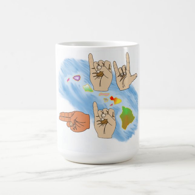 CAFÉ EU AMO A CANECA DA BEBIDA DO LINGUAGEM GESTUAL DE (Centro)