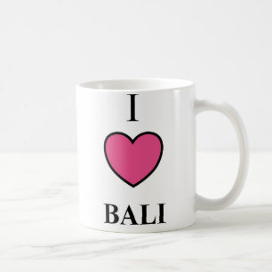 Café Eu amo a caneca de Bali