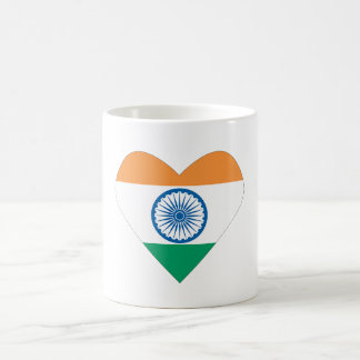 Café Eu amo a caneca de India/coração de India