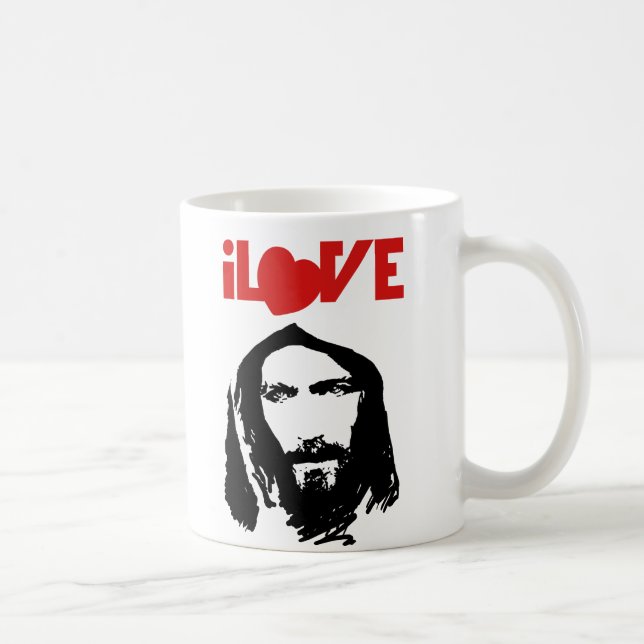 Café Eu amo a caneca de Jesus (Direita)