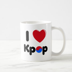Café Eu amo a caneca de Kpop