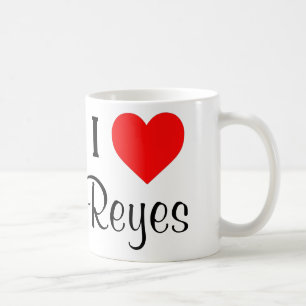 Café Eu amo a caneca de Reyes