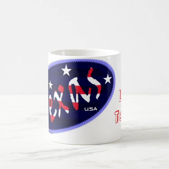 Café Eu amo a caneca de Texas (Centro)