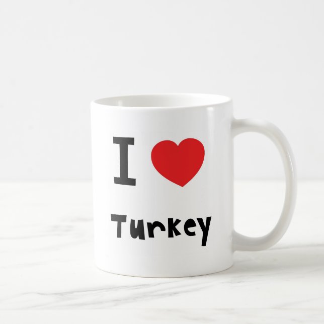 Café Eu amo a caneca de Turquia (Direita)