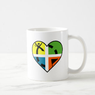 Café Eu Amo Caneca Engraçada de Geocaching
