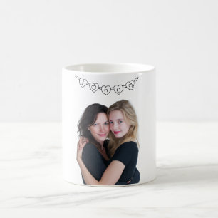 Café Eu Amo Mamãe Caneca Personalizada de Dia das Mãe