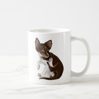 Café Eu amo meu filhote de cachorro pequeno! - caneca
