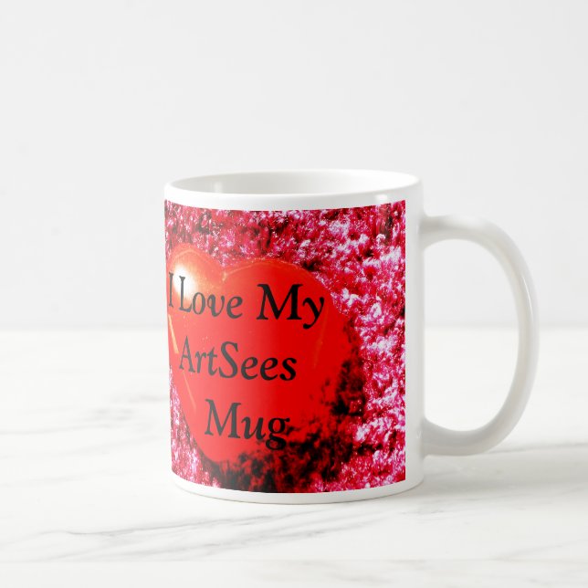 Café Eu amo minha caneca de ArtSees (Direita)