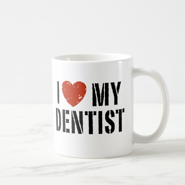 Café Eu amo minha caneca de dentista (Direita)