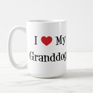 Café Eu amo minha caneca de Granddogs