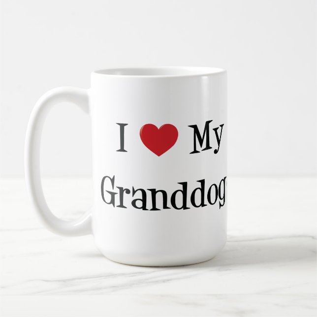 Café Eu amo minha caneca de Granddogs (Esquerda)
