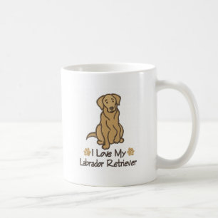 Café Eu amo minha caneca de labrador retriever