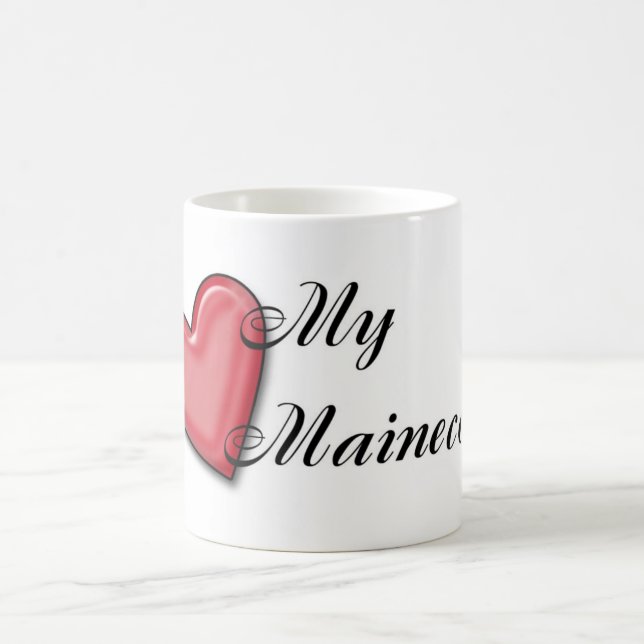 Café Eu amo minha caneca de Mainecoon (Centro)