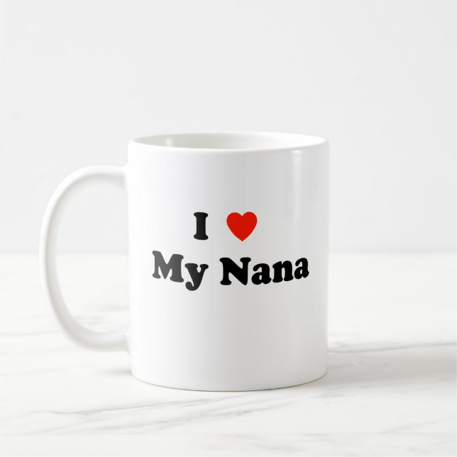 Café Eu amo minha caneca de Nana (Esquerda)