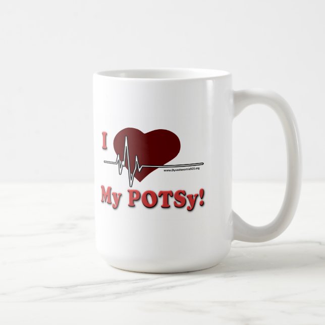 Café Eu amo minha CANECA de POTSy (Direita)