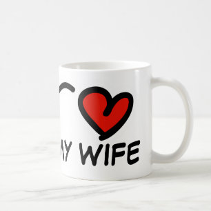 Café Eu amo minha esposa Dia de os namorados caneca de 