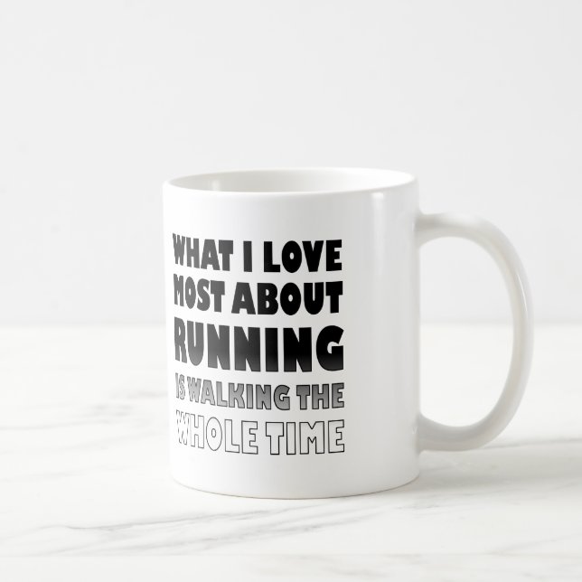Café Eu Amo Não Correr Caneca Divertida ou Caneca de Vi (Direita)