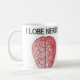 Café Eu Amo Nerds Amo Caneca Divertida ou Caneca de Via