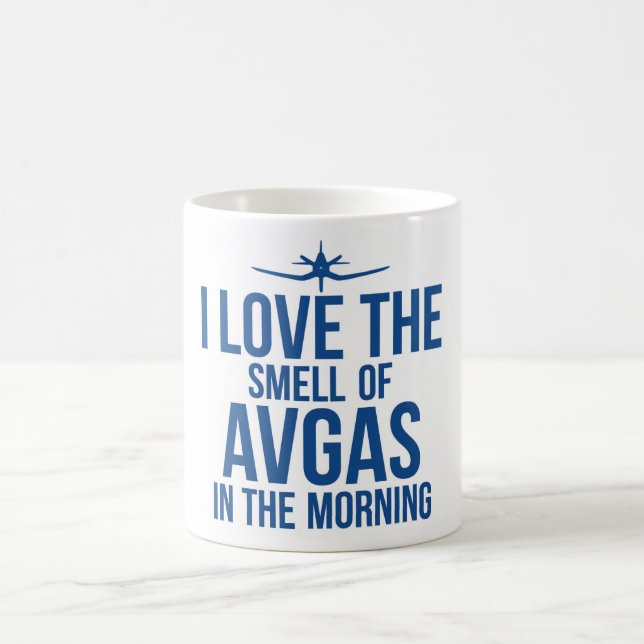 Café Eu amo o cheiro da caneca de Avgas (Centro)