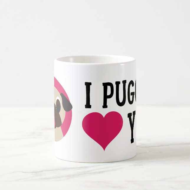 Café Eu amor de Puggin você Fawn a caneca do Pug (Centro)